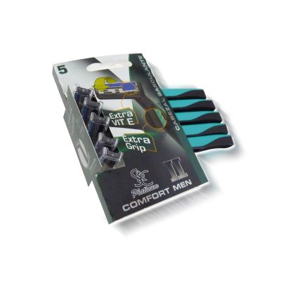 .  S&C Platinum Maquinilla de Afeitar CONFORT MEN II Basculante (set de 5 unidades)